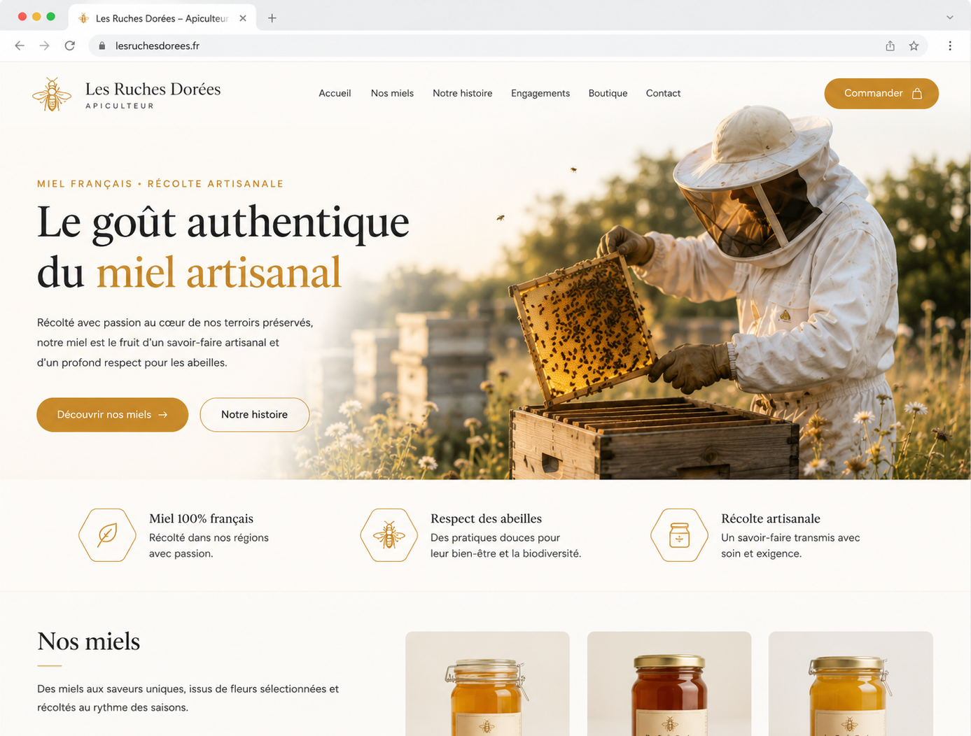 Mockup de site web responsive